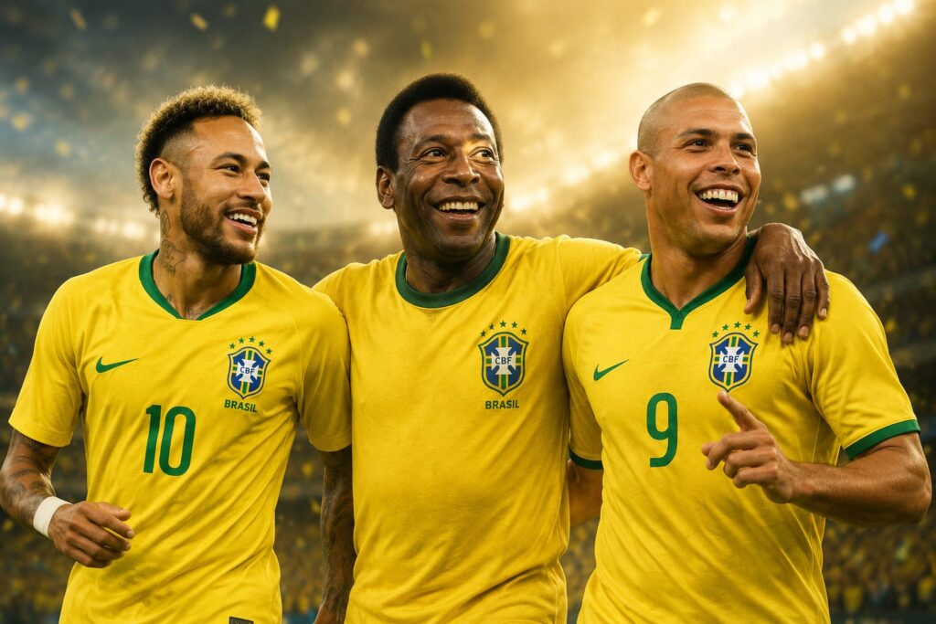 Neymar, Pelé e Ronaldo entre os maiores artilheiros da Seleção Brasileira